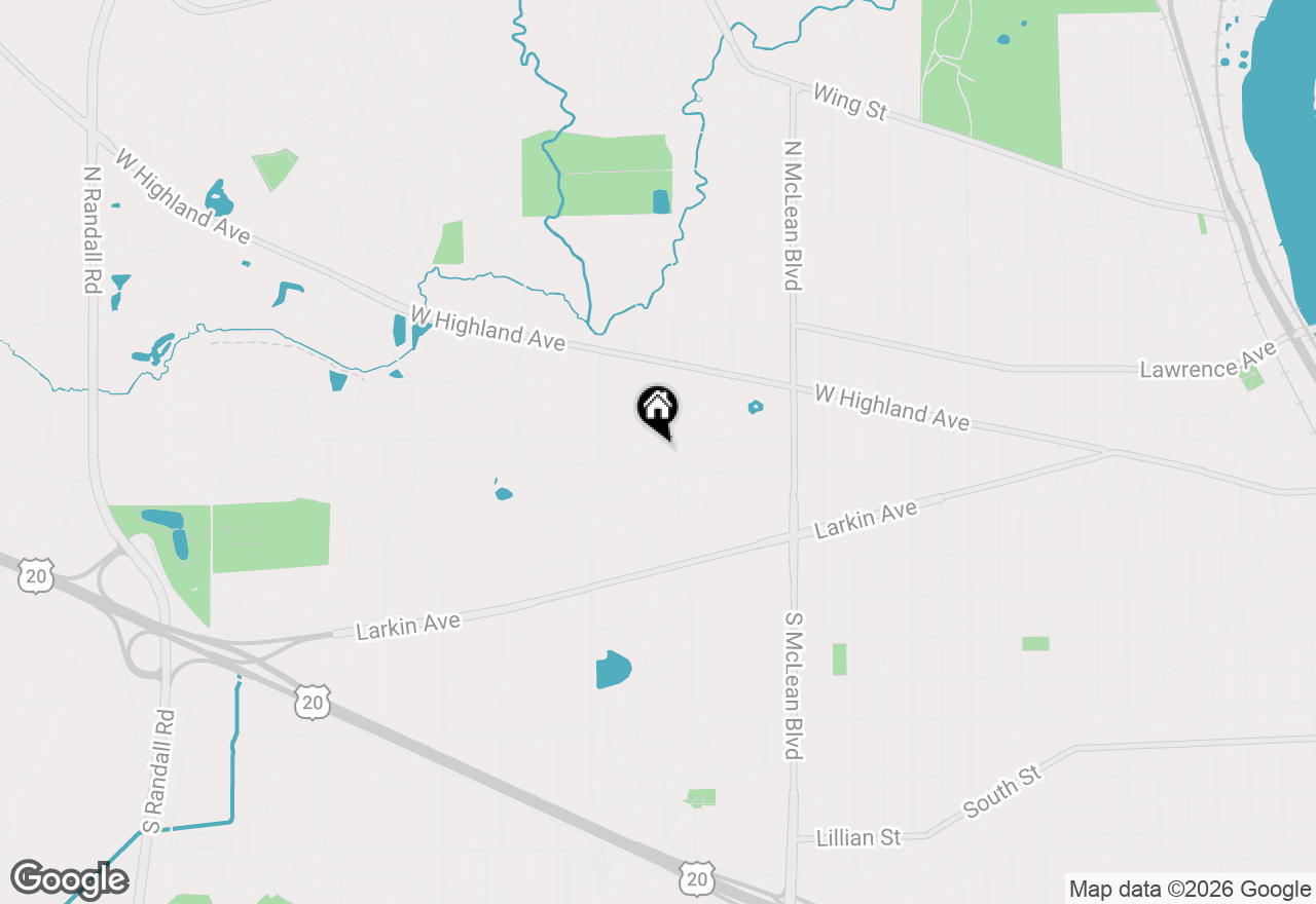 Map of 1629 Lin Lor Lane, Elgin, IL 60123