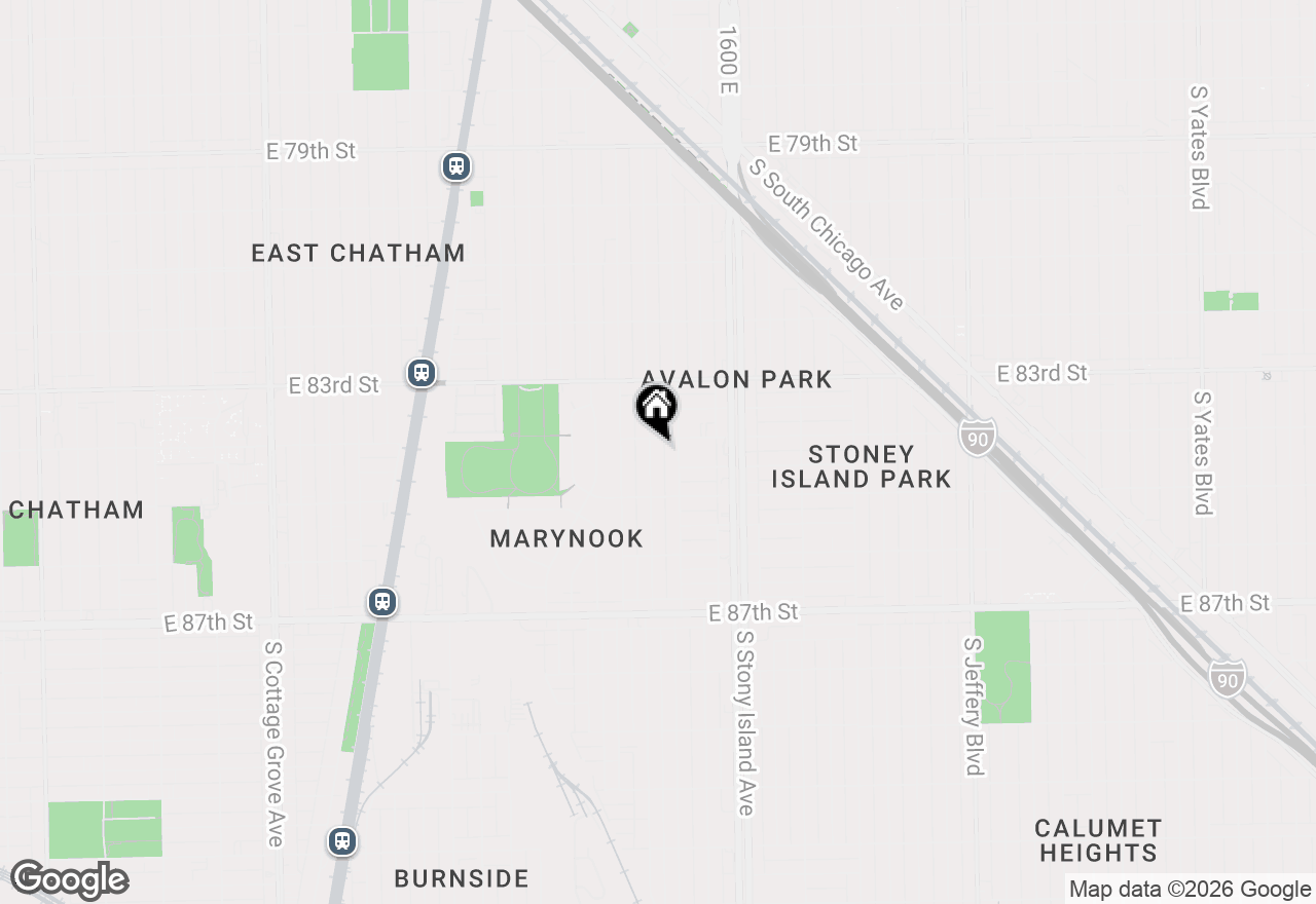 Map of 8411 S Dante Avenue, Chicago, IL 60619