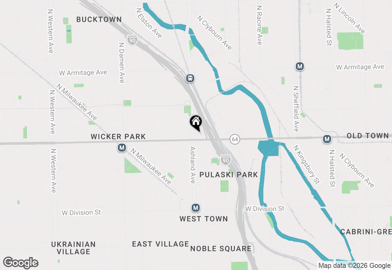 Map of 1617 N Ashland Avenue #1, Chicago, IL 60622