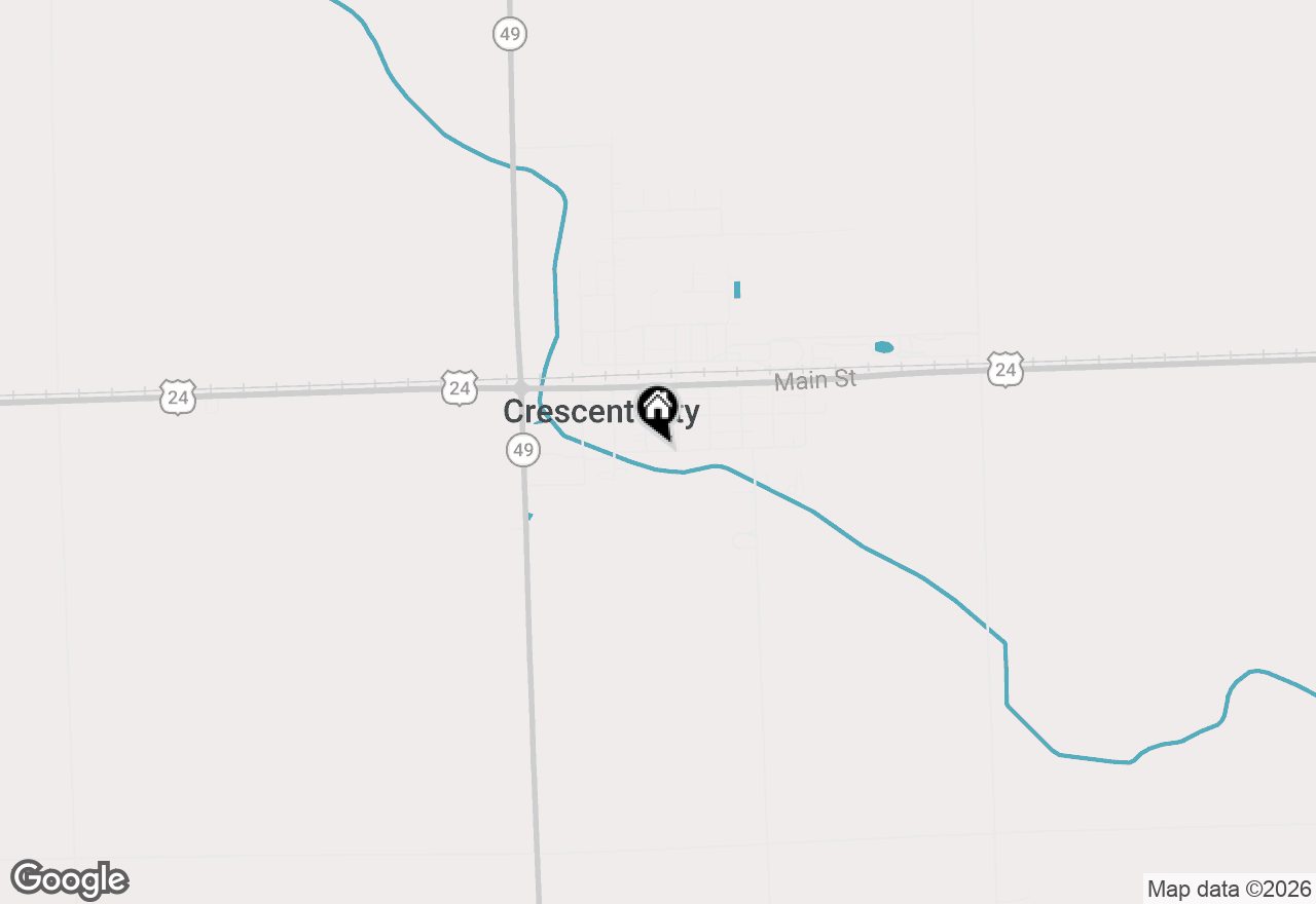Map of 403 South Street, Crescent City, IL 60928