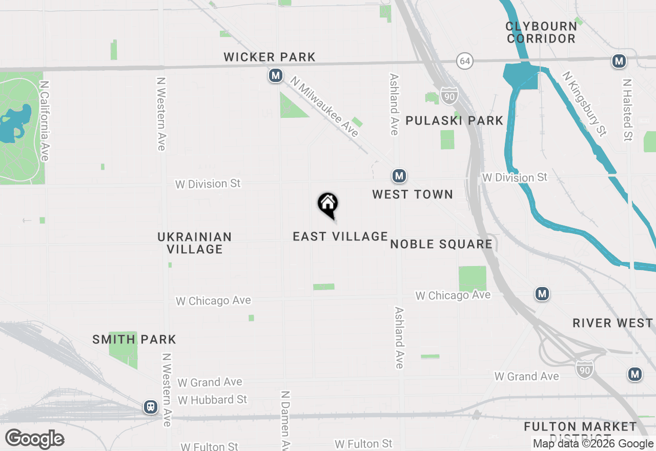 Map of 1029 N Honore Street, Chicago, IL 60622