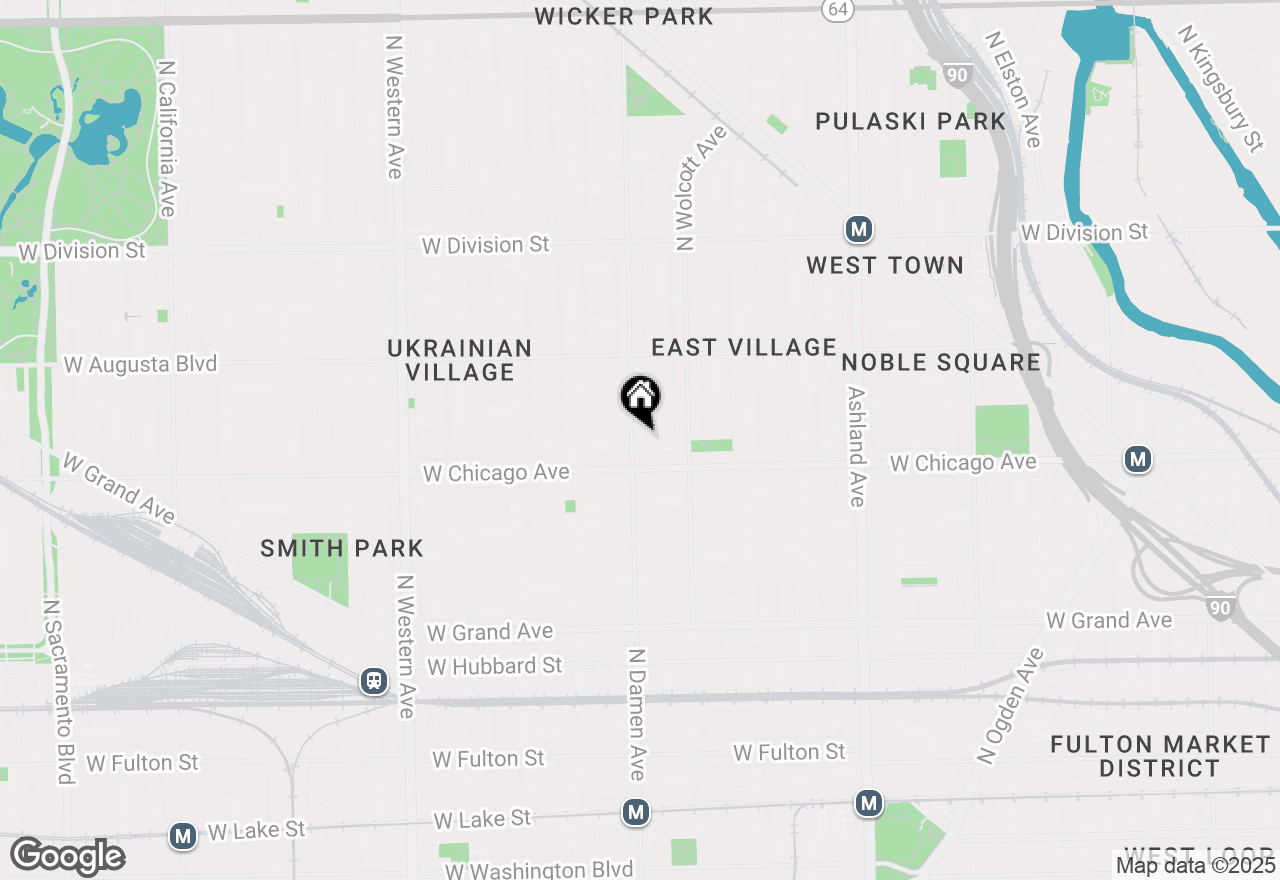 Map of 831 N Damen Avenue #2E, Chicago, IL 60622