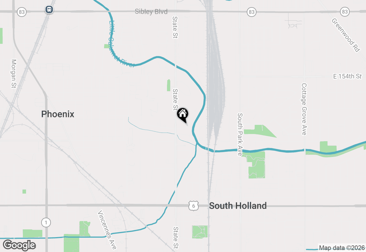 Map of 26 E 157th Street, South Holland, IL 60473