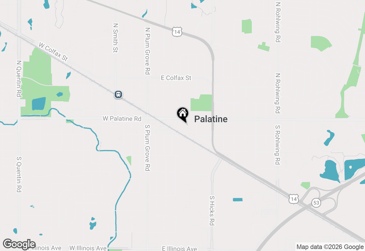 Map of 169 E Palatine Road #J, Palatine, IL 60067