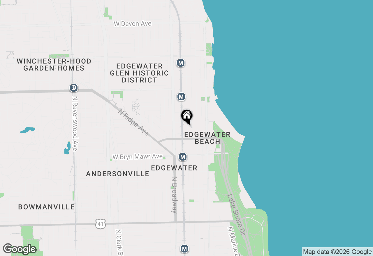 Map of 5736 N Winthrop Avenue #301, Chicago, IL 60660