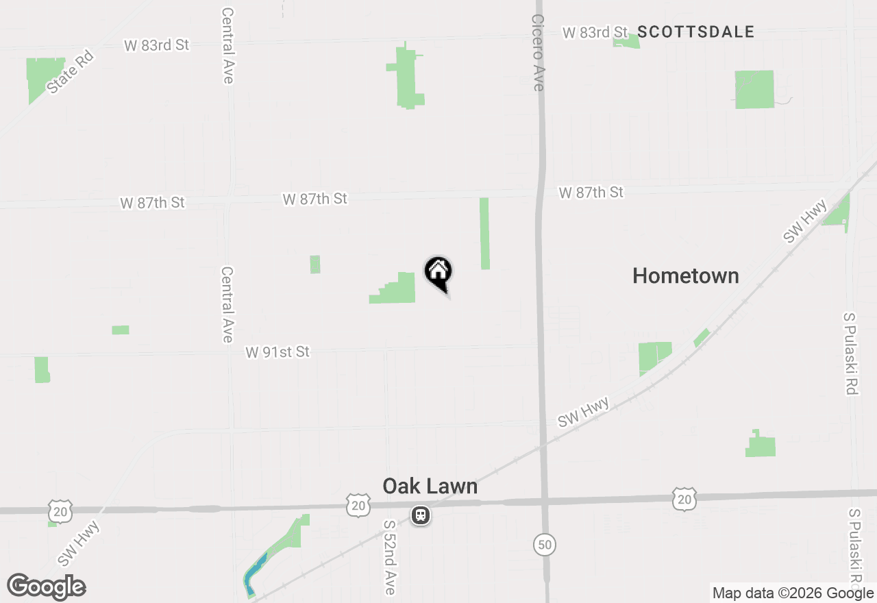 Map of 8936 Sproat Avenue, Oak Lawn, IL 60453