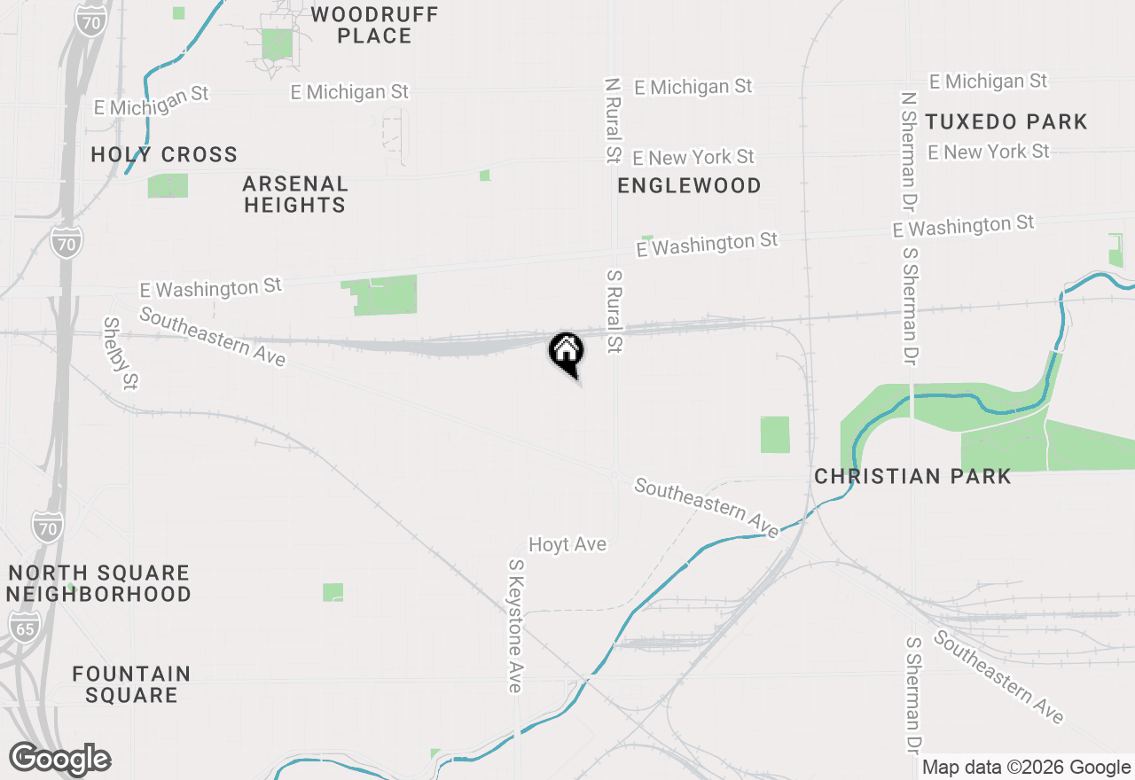 Map of 266 S Temple Avenue, Indianapolis, IN 46201