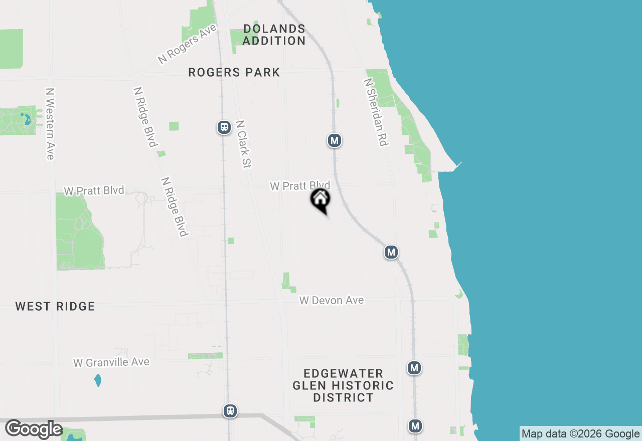 Map of 6648 N Newgard Avenue #1, Chicago, IL 60626