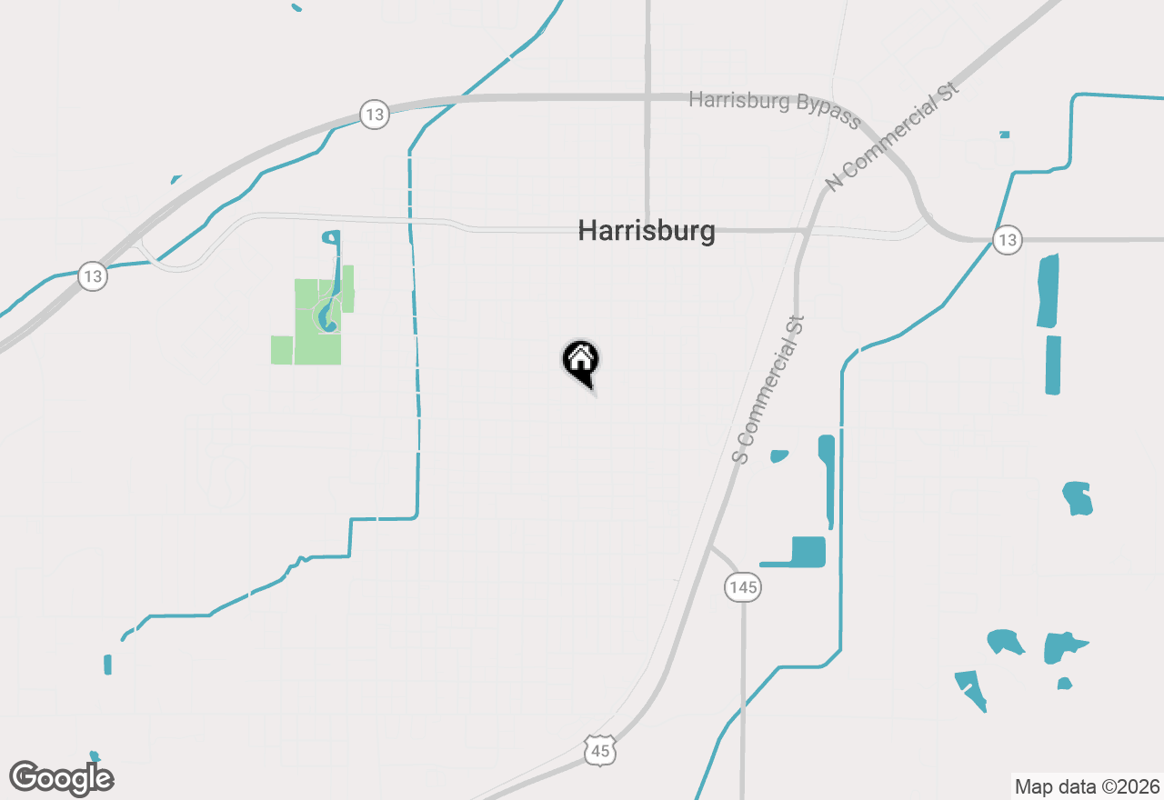 Map of 128 W Homer Avenue, Harrisburg, IL 62946
