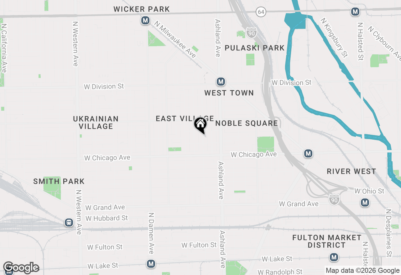 Map of 864 N Paulina Street #3, Chicago, IL 60622