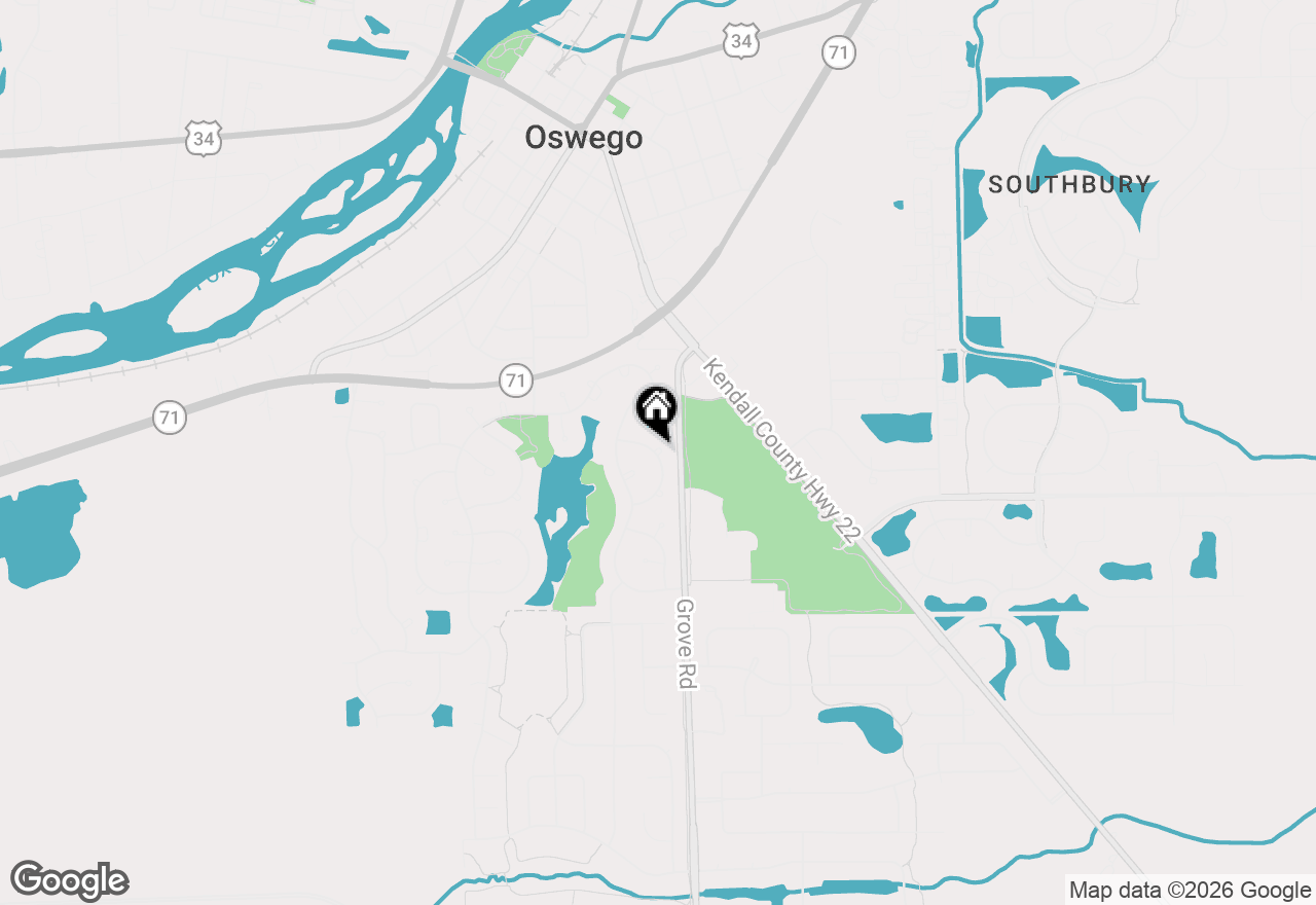 Map of 636 Briarwood Lane, Oswego, IL 60543