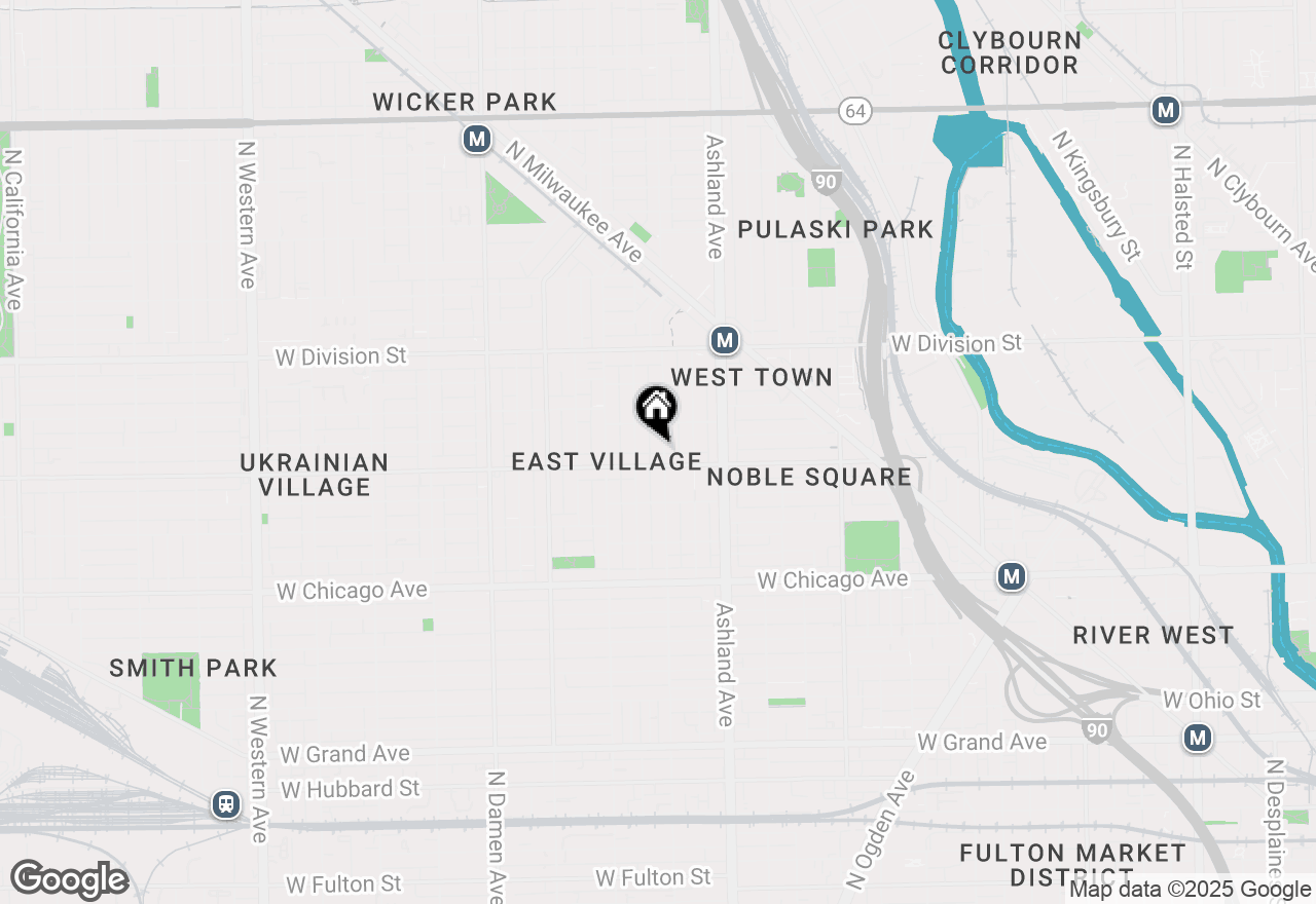 Map of 1012 N Paulina Street #1, Chicago, IL 60622