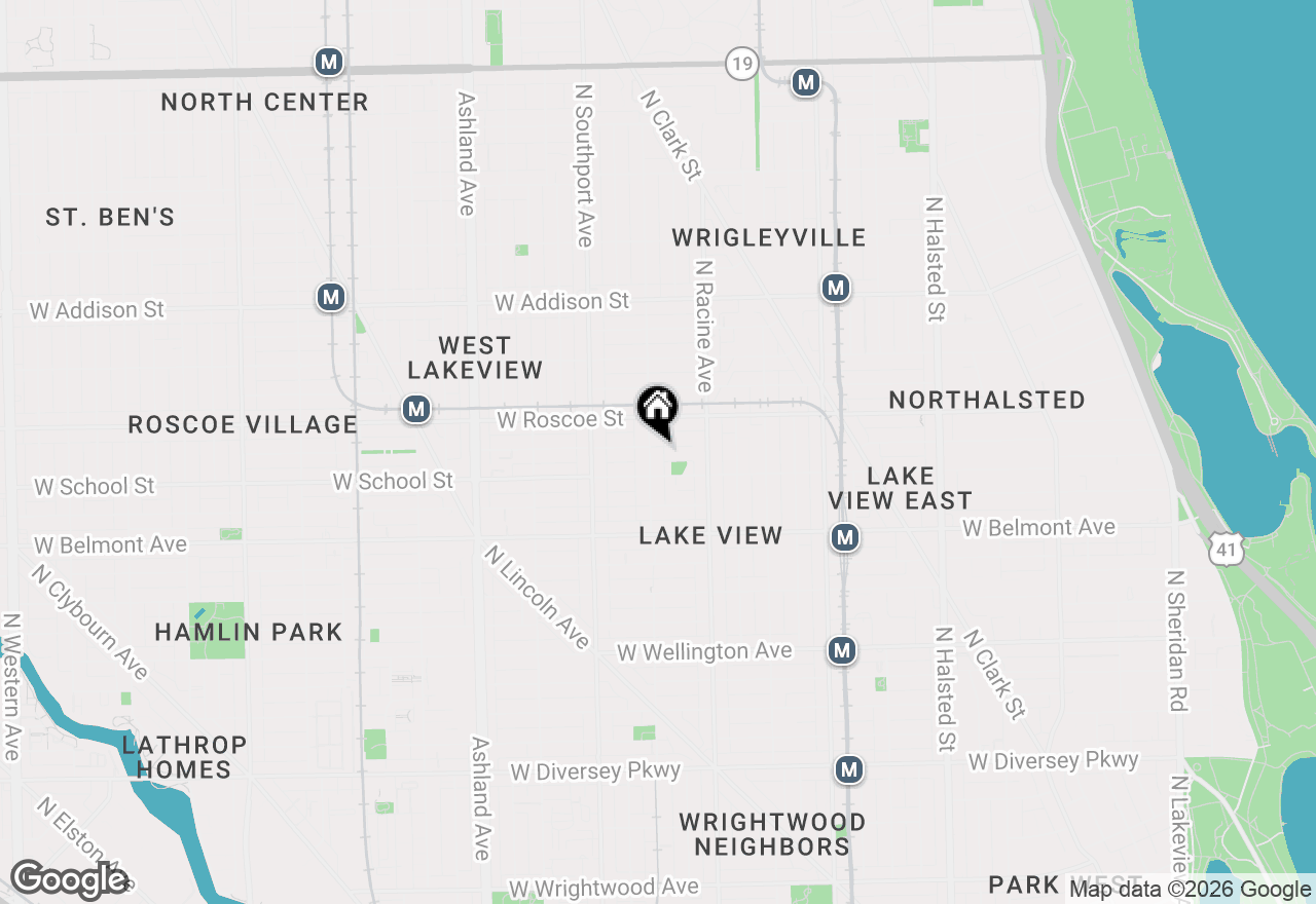 Map of 3325 N Lakewood Avenue #GDN, Chicago, IL 60657
