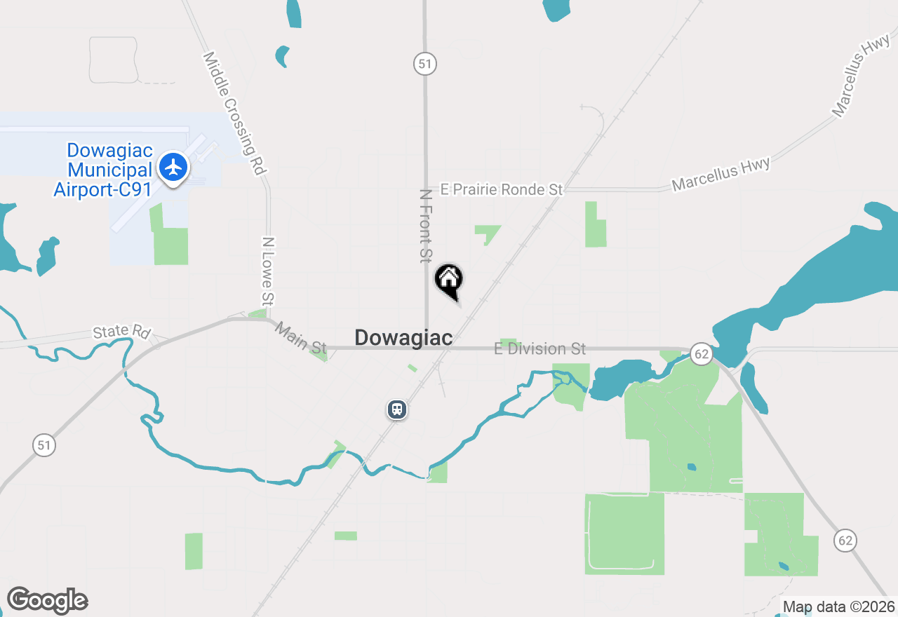 Map of 116 Oak Street, Dowagiac, MI 49047