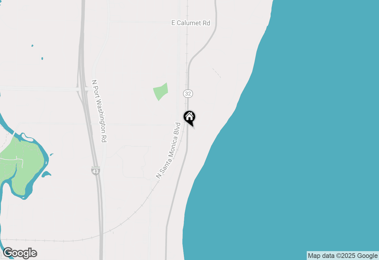 Map of 6960 N Lake Dr, Fox Point, WI 53217