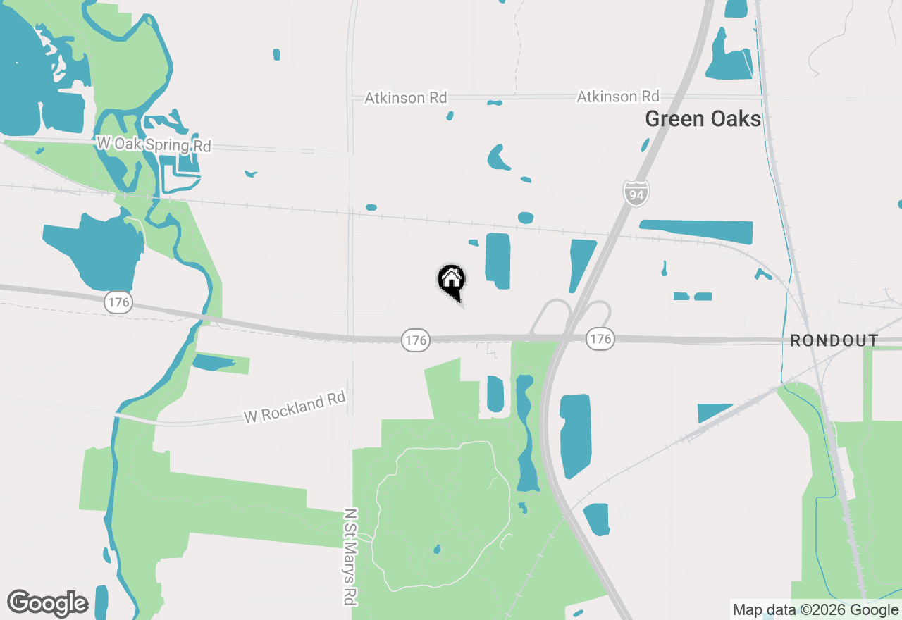 Map of 180 Crescent Knoll, Green Oaks, IL 60048