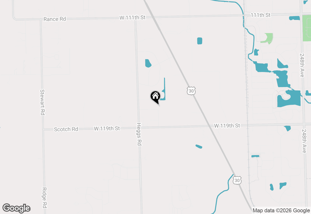 Map of 25860 Prairie Hill Lane, Plainfield, IL 60585