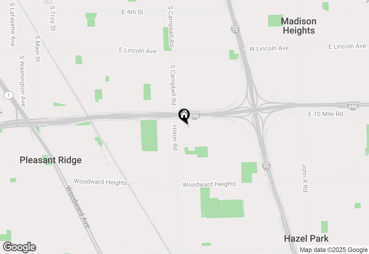 Map of 3314 Mcdowell Street, Ferndale, MI 48220