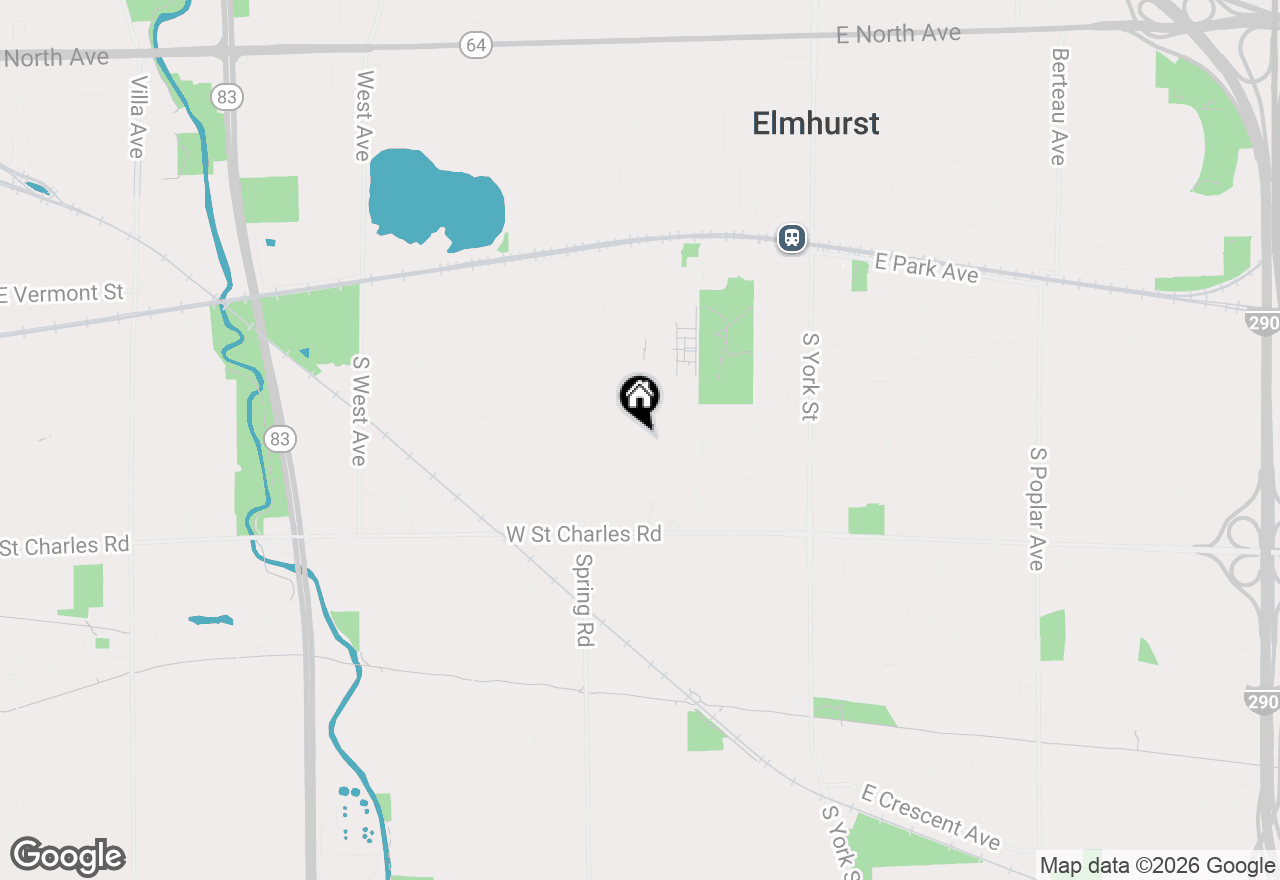 Map of 254 W Claremont Street, Elmhurst, IL 60126