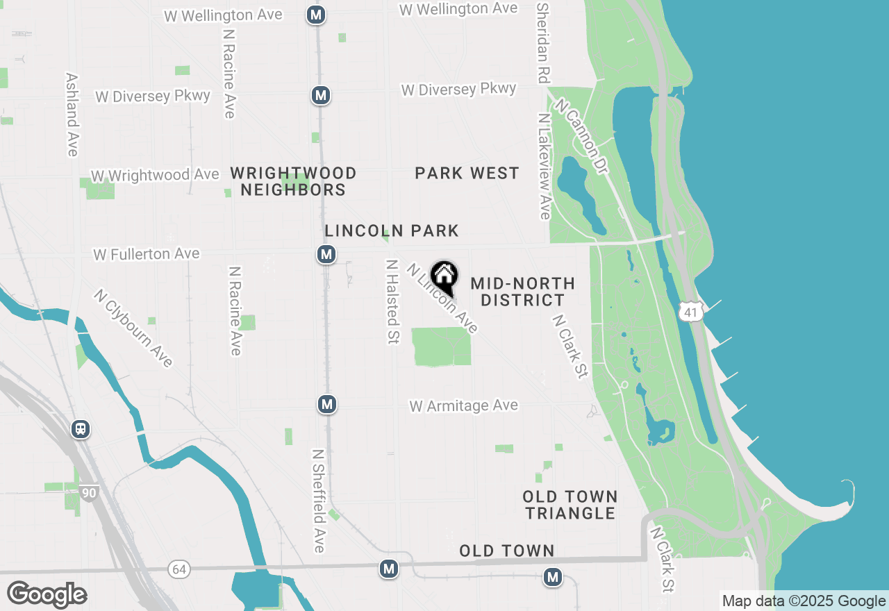 Map of 2250 N Lincoln Avenue #404, Chicago, IL 60614