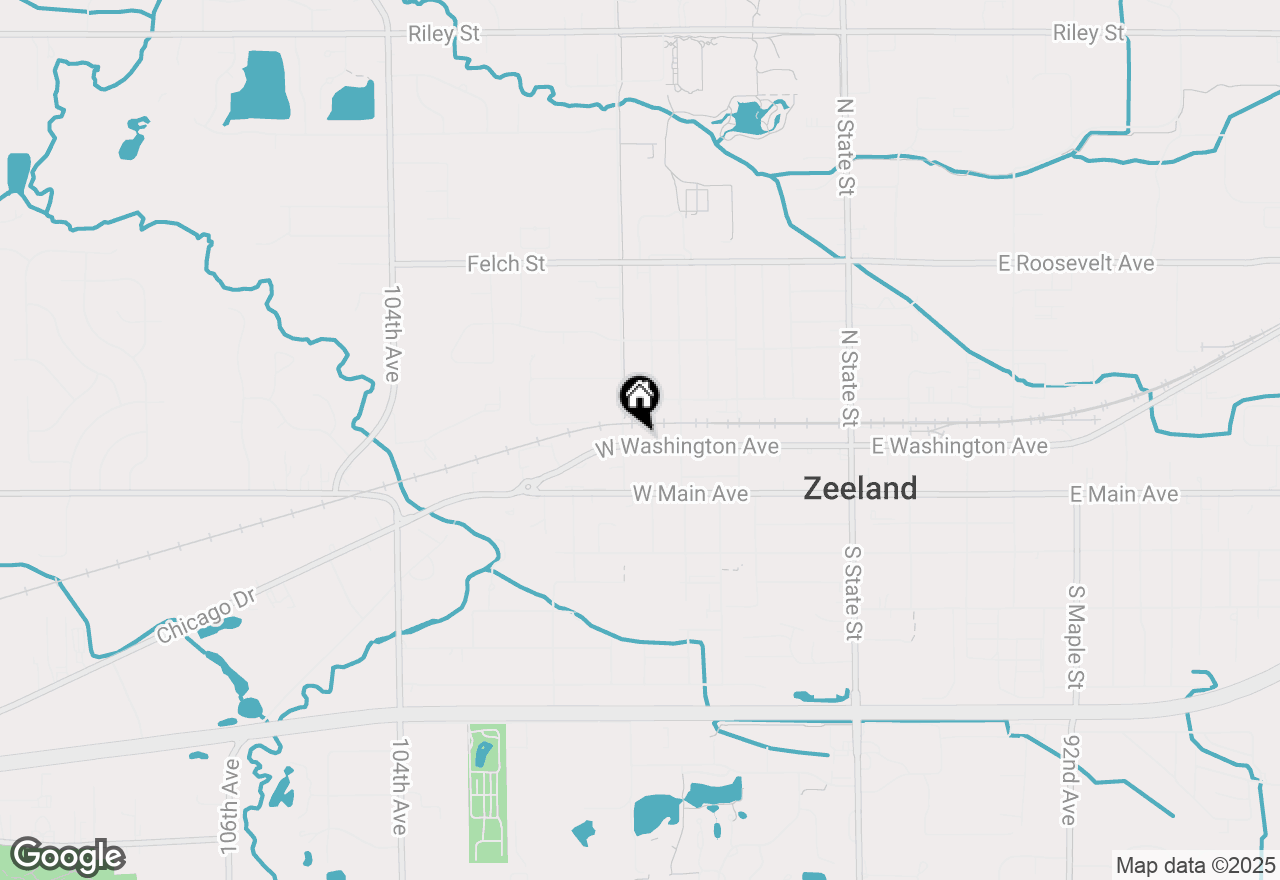 Map of 343 W Washington Avenue, Zeeland, MI 49464