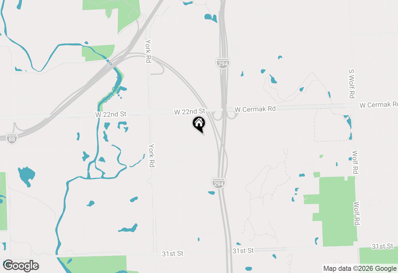 Map of 15 Croydon Lane, Oak Brook, IL 60523