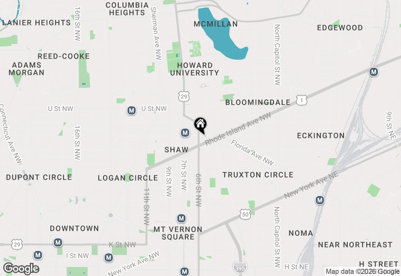 Map of 1719 6th Street Nw, Washington, DC 20001
