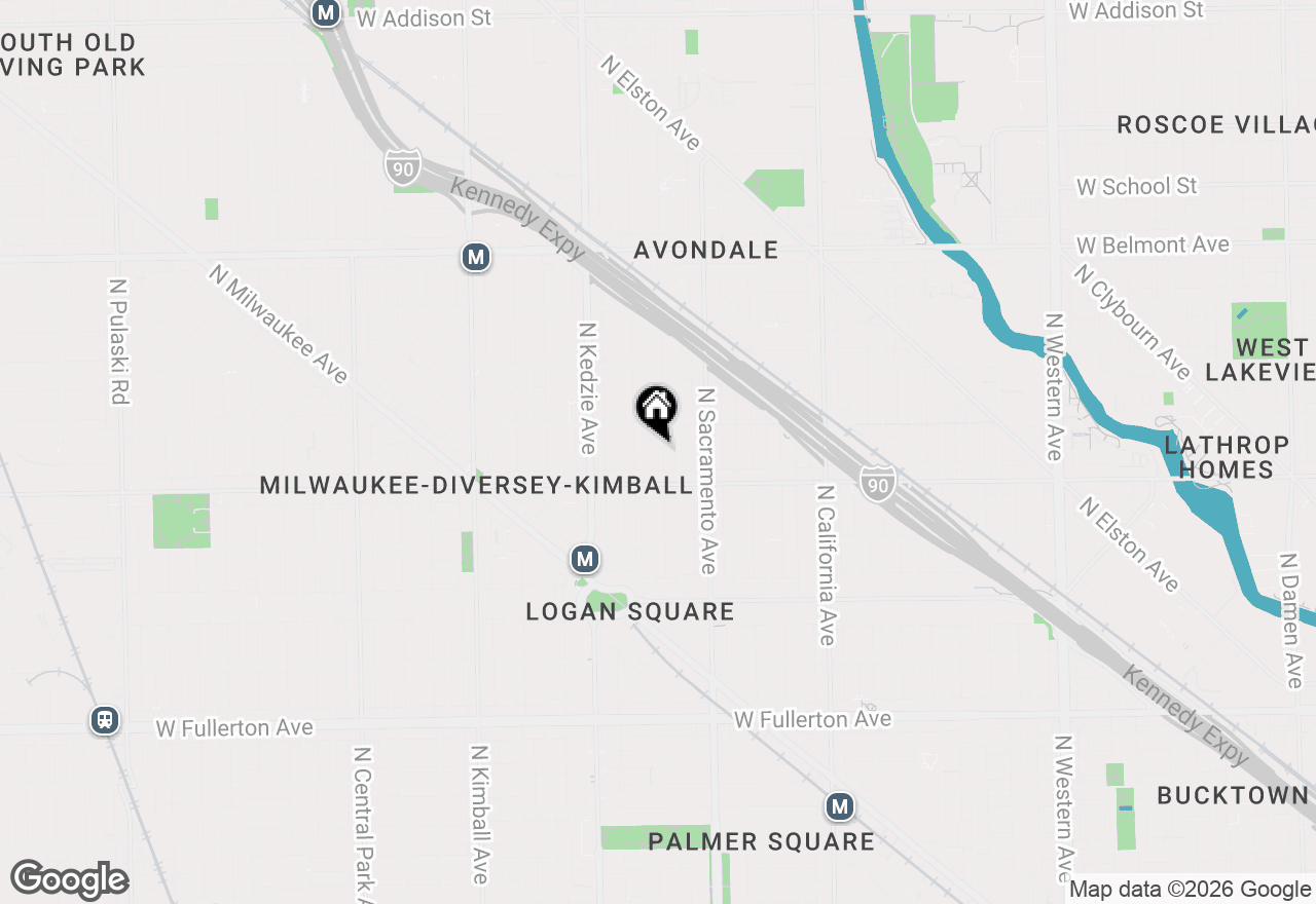 Map of 2833 N Albany Avenue #1A, Chicago, IL 60618