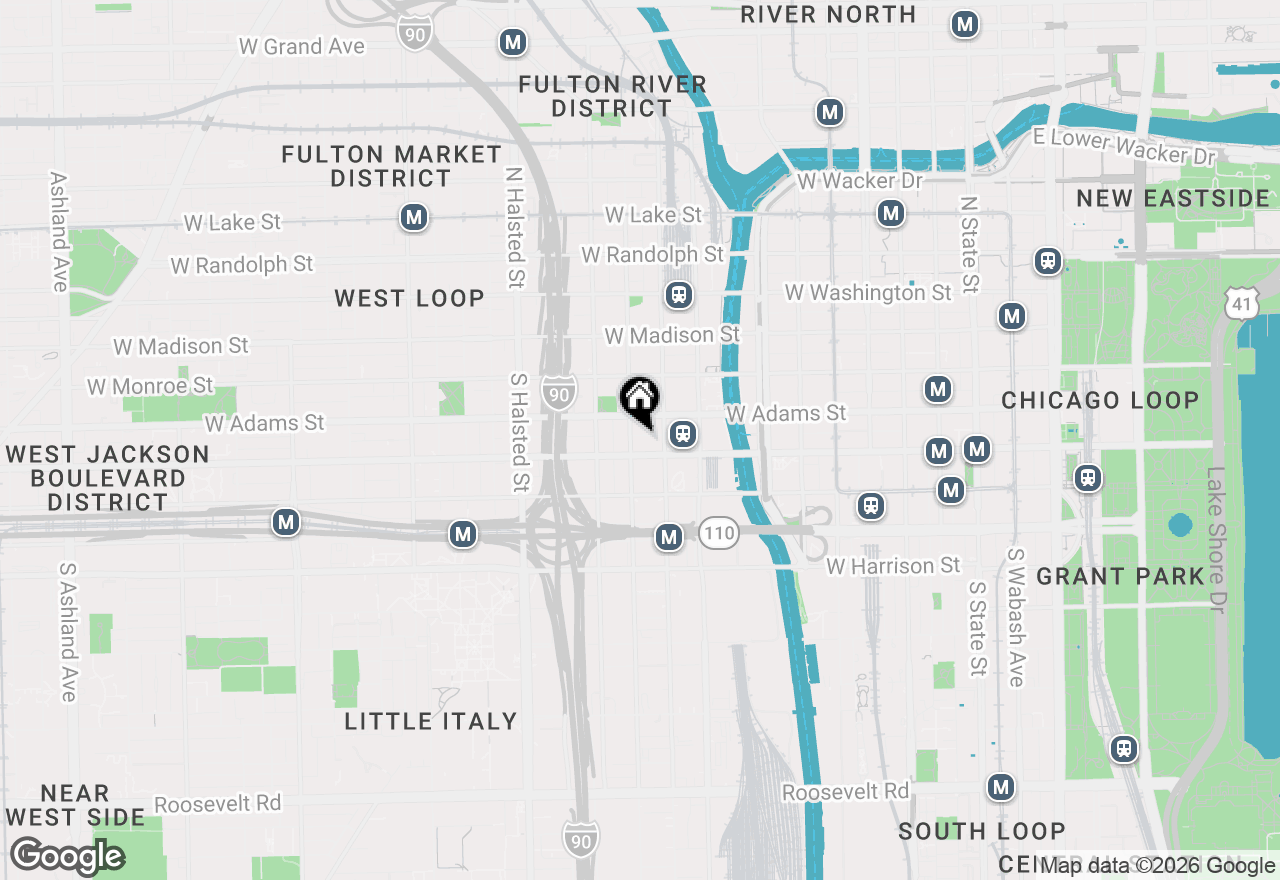 Map of 565 W Quincy Street #801, Chicago, IL 60661