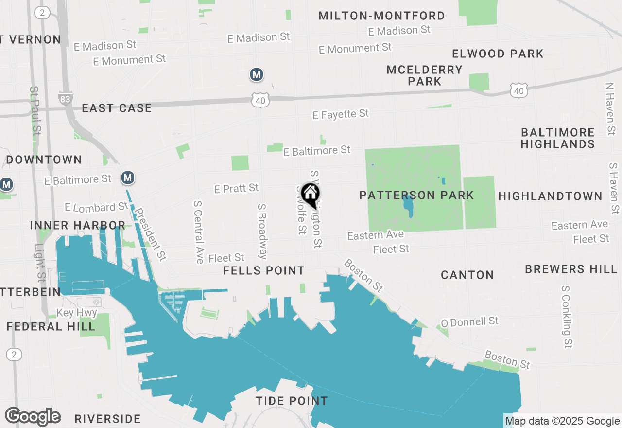 Map of 311 S Chapel Street, Baltimore, MD 21231