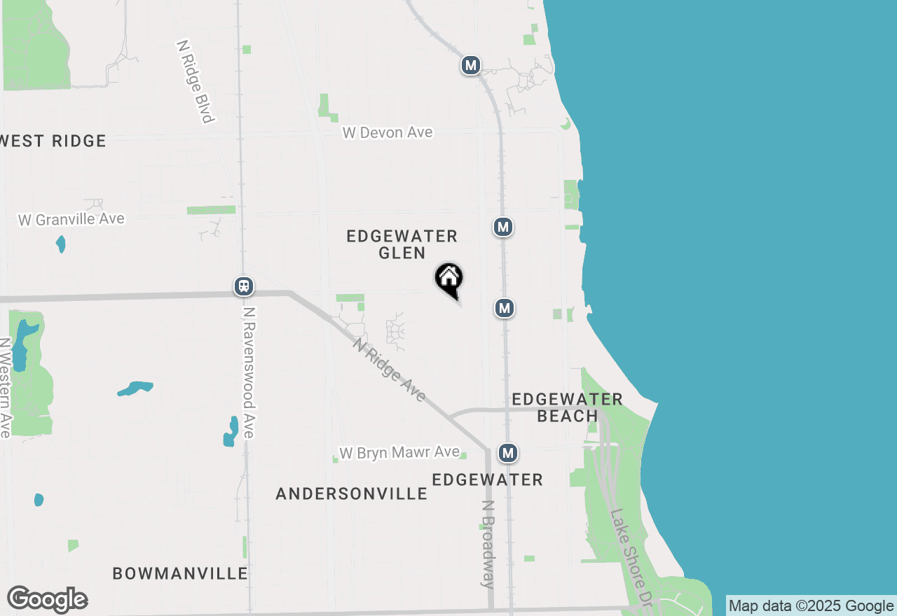 Map of 1254 W Thorndale Avenue #1W, Chicago, IL 60660