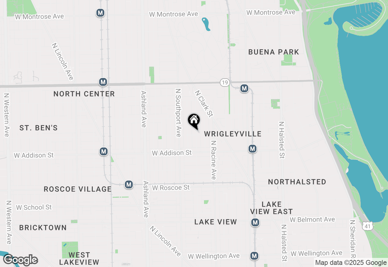 Map of 3706 N Lakewood Avenue #2N, Chicago, IL 60613
