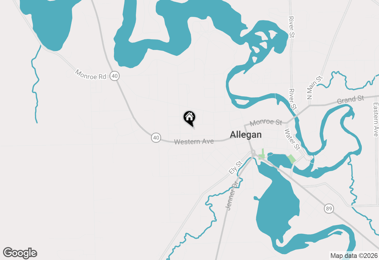 Map of 217 Lincoln Street, Allegan, MI 49010