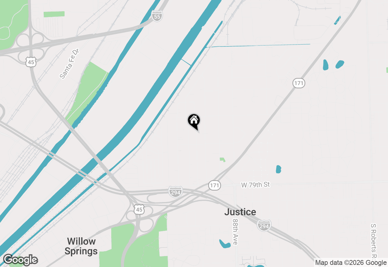 Map of 7550 Blazer Avenue, Justice, IL 60458