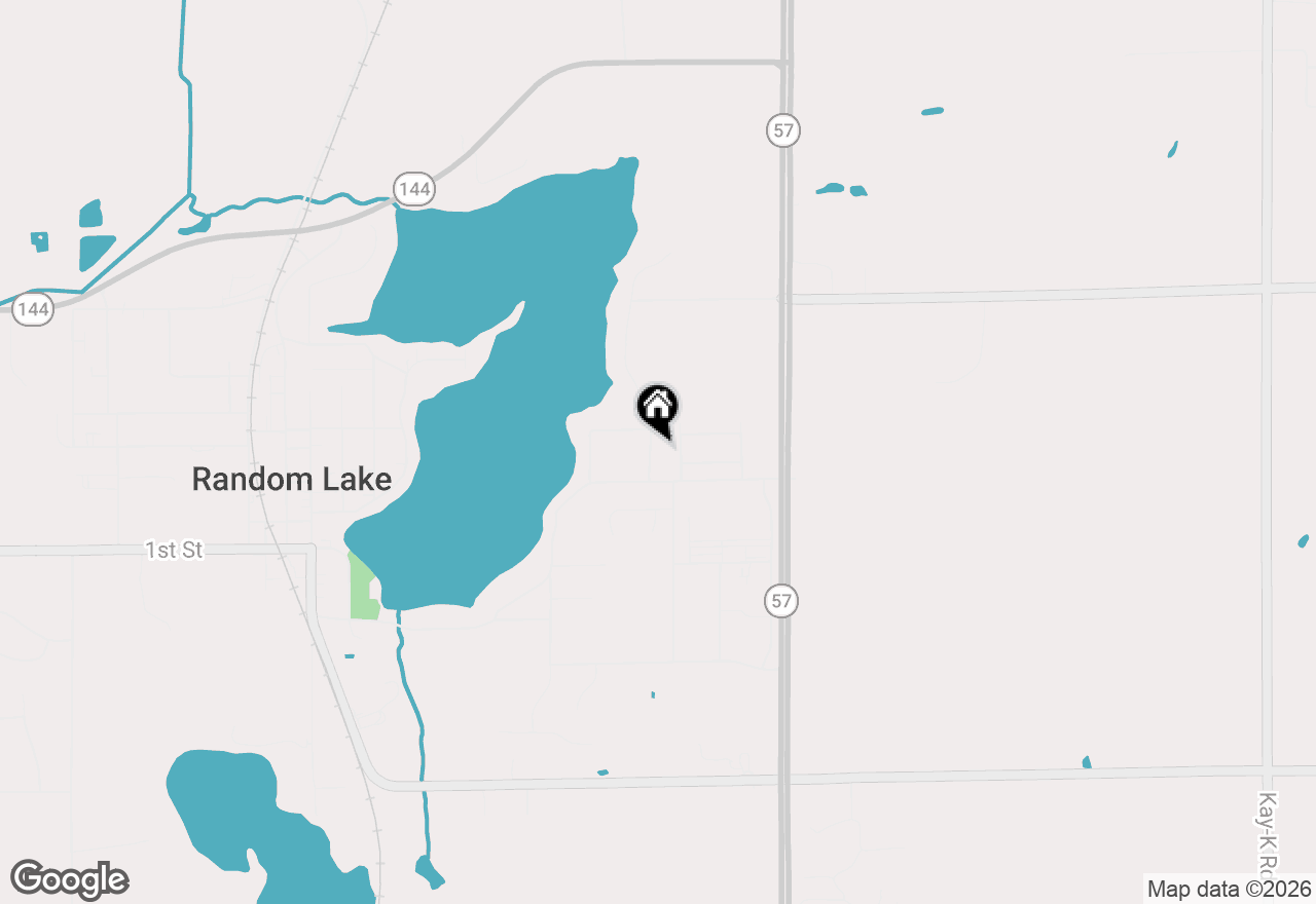 Map of 132 Deppiesse Rd, Random Lake, WI 53075