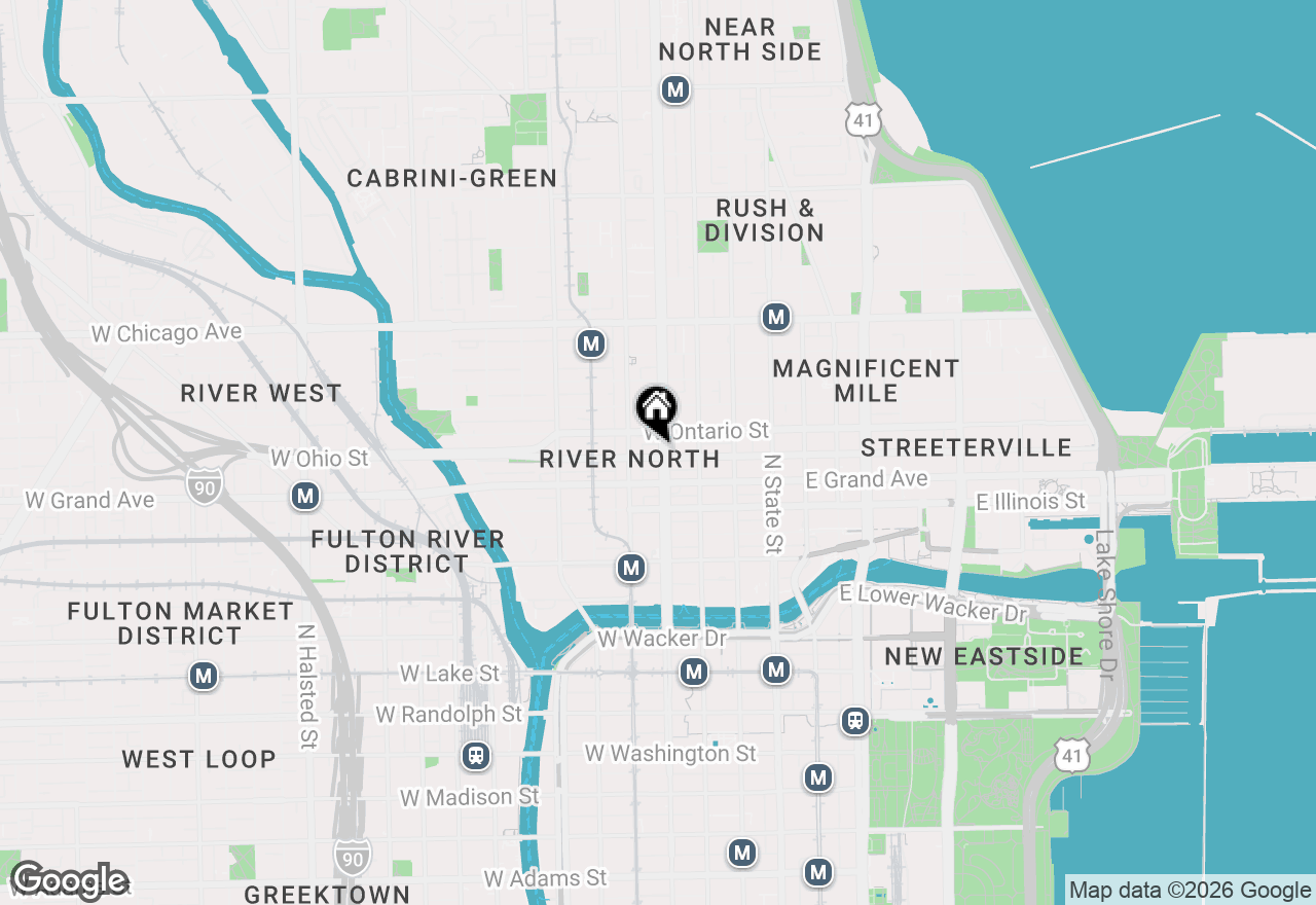 Map of 153 W Ohio Street #01, Chicago, IL 60654