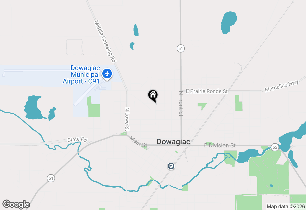 Map of 119 Cross Street, Dowagiac, MI 49047