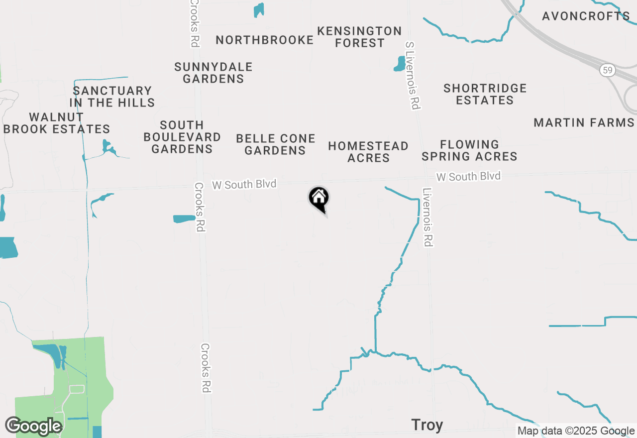 Map of 6886 High Oaks Drive, Troy, MI 48098