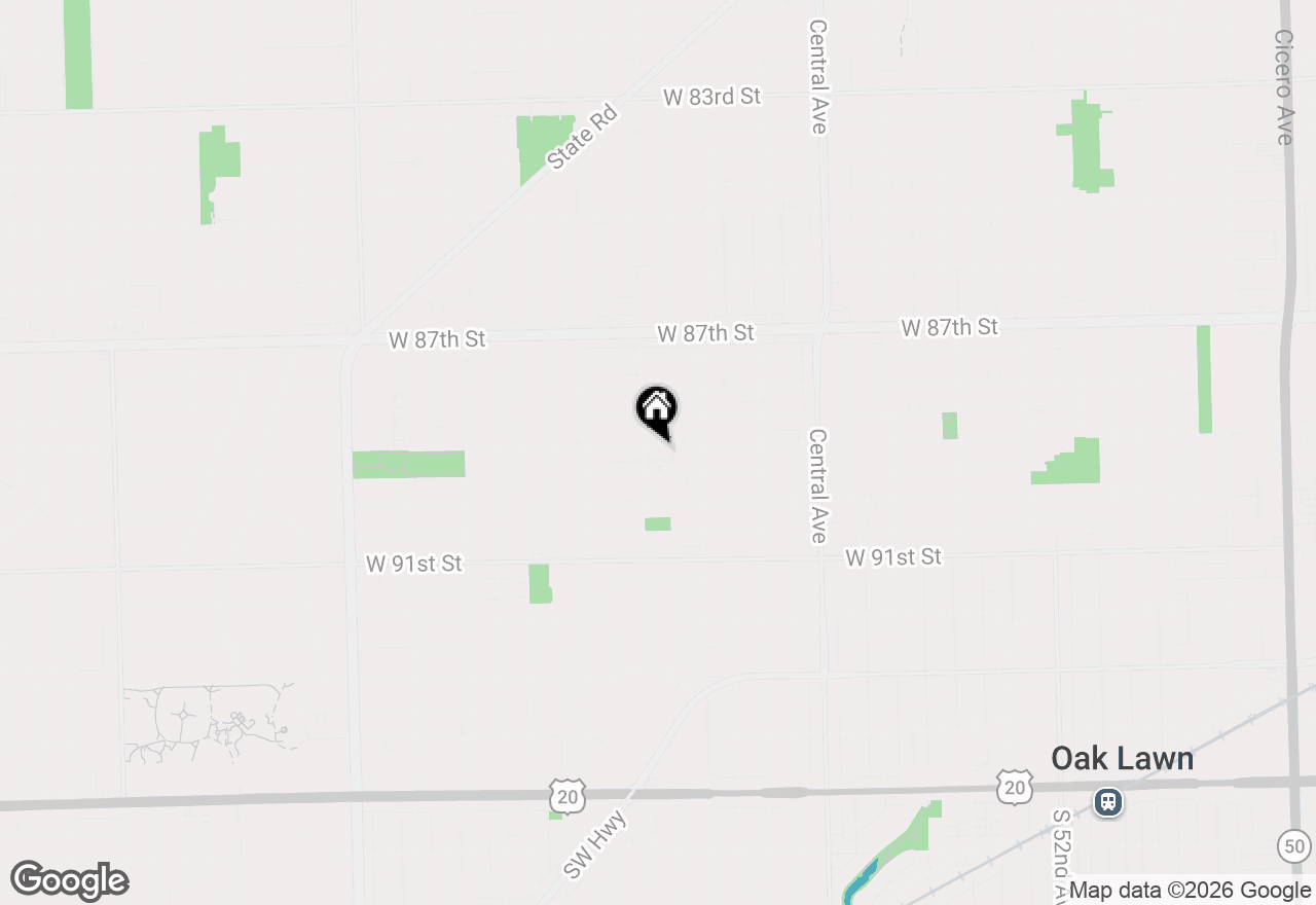 Map of 5831 W 89th Street, Oak Lawn, IL 60453