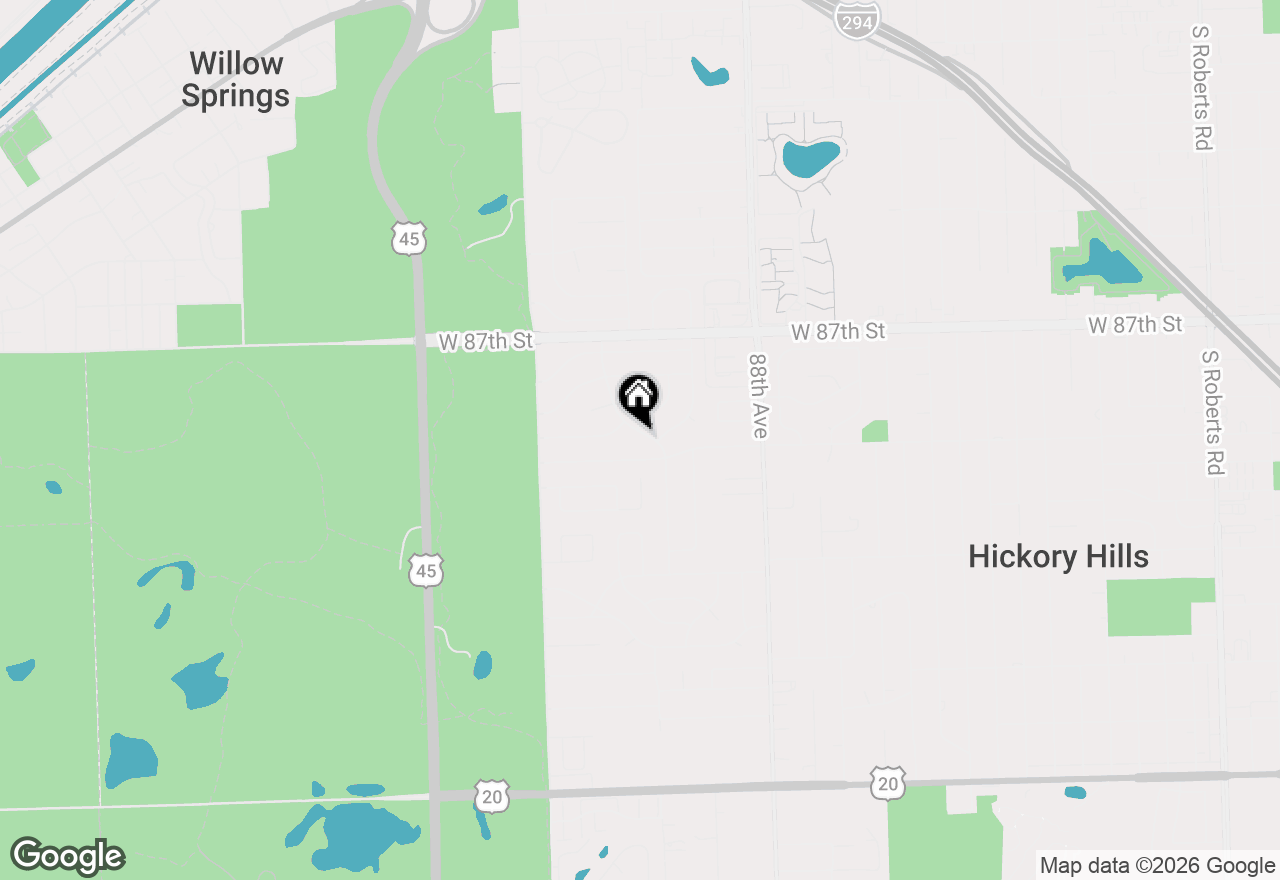 Map of 8838 Oakwood Drive, Hickory Hills, IL 60457