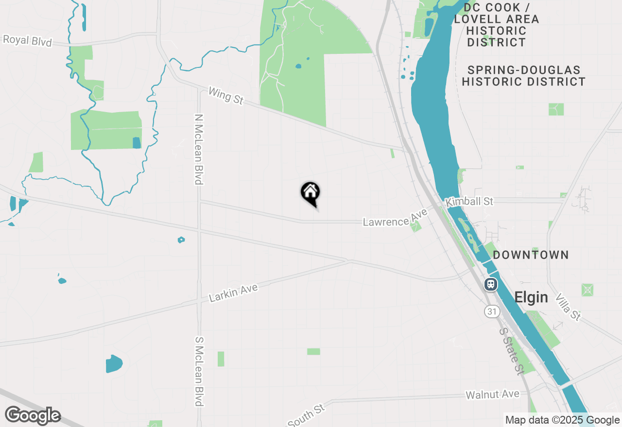 Map of 316 N Worth Avenue, Elgin, IL 60123