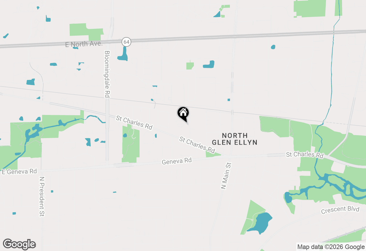 Map of 1N255 Prairie Avenue, Glen Ellyn, IL 60137