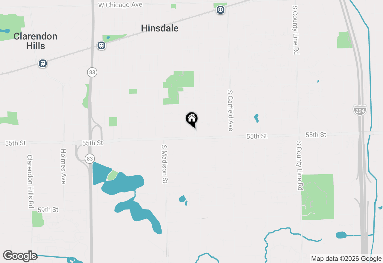 Map of 932 S Grant Street, Hinsdale, IL 60521