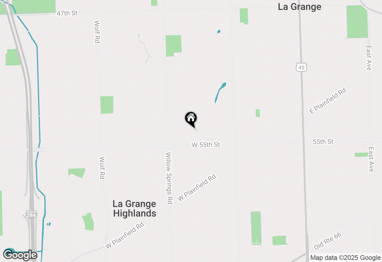 Map of 1301 W 54th Street, La Grange Highlands, IL 60525