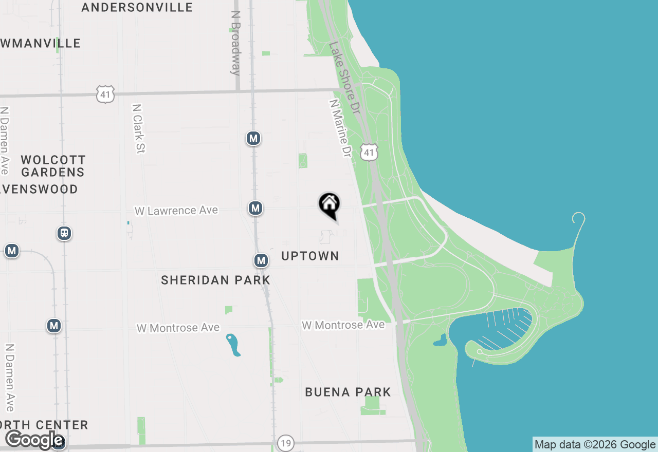 Map of 853 W Lakeside Place #1W, Chicago, IL 60640