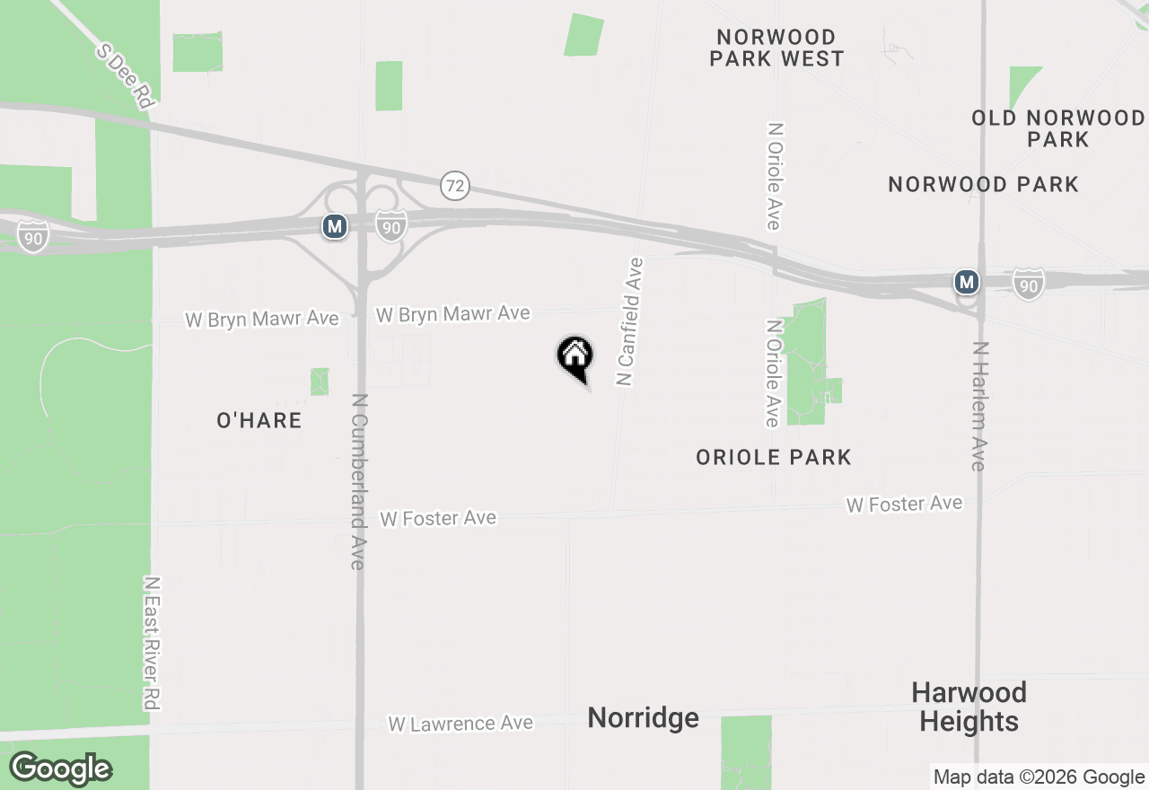 Map of 7952 Balmoral Avenue, Norwood Park Township, IL 60656
