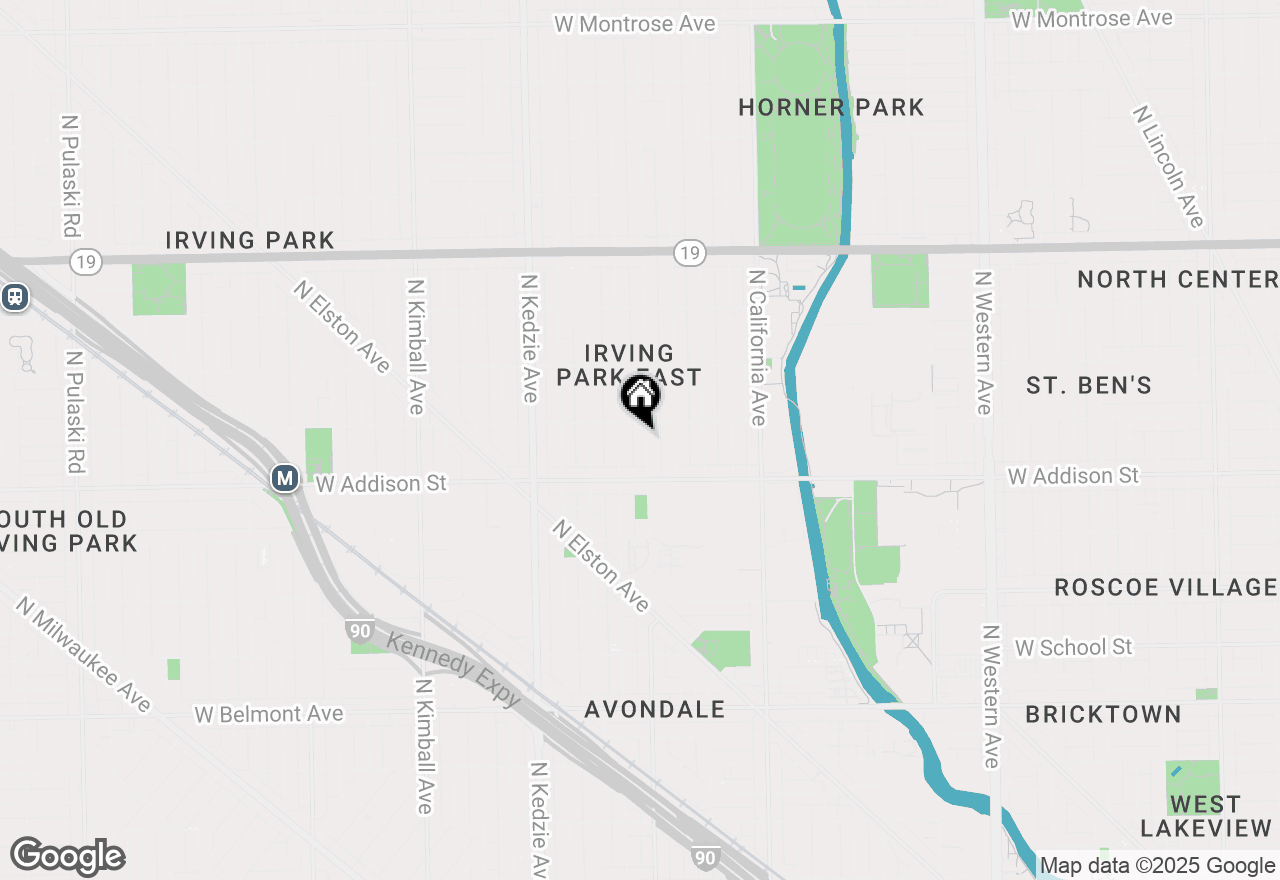 Map of (Address confidential), Chicago, Illinois 60618