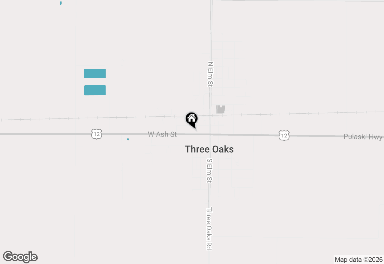 Map of 22 W Ash Street, Three Oaks, MI 49128