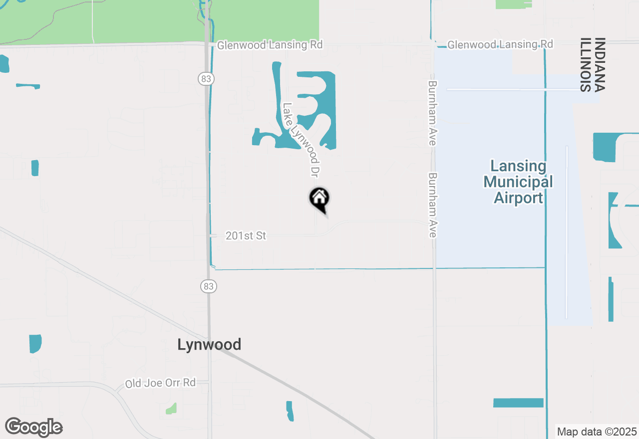 Map of 20055 Lake Lynwood Drive, Lynwood, IL 60411