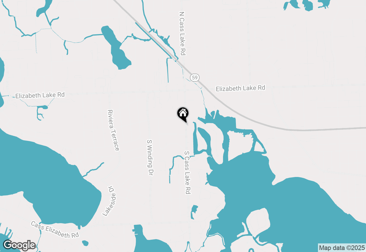 Map of 228 S Cass Lake Road, Waterford, MI 48328